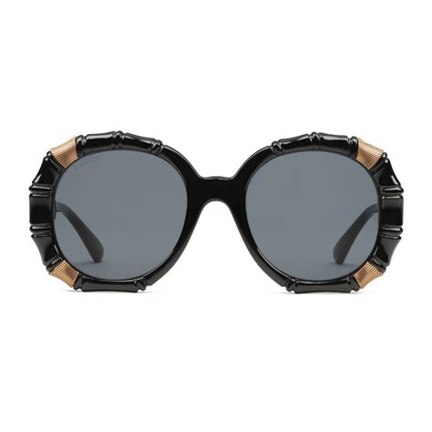 gucci bamboo sunglasses black|gucci bamboo sunglasses metal.